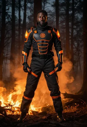 Emberline, an original Next Level Superheroes character